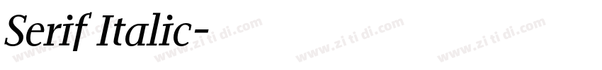 Serif Italic字体转换 Serif Italic字体转换